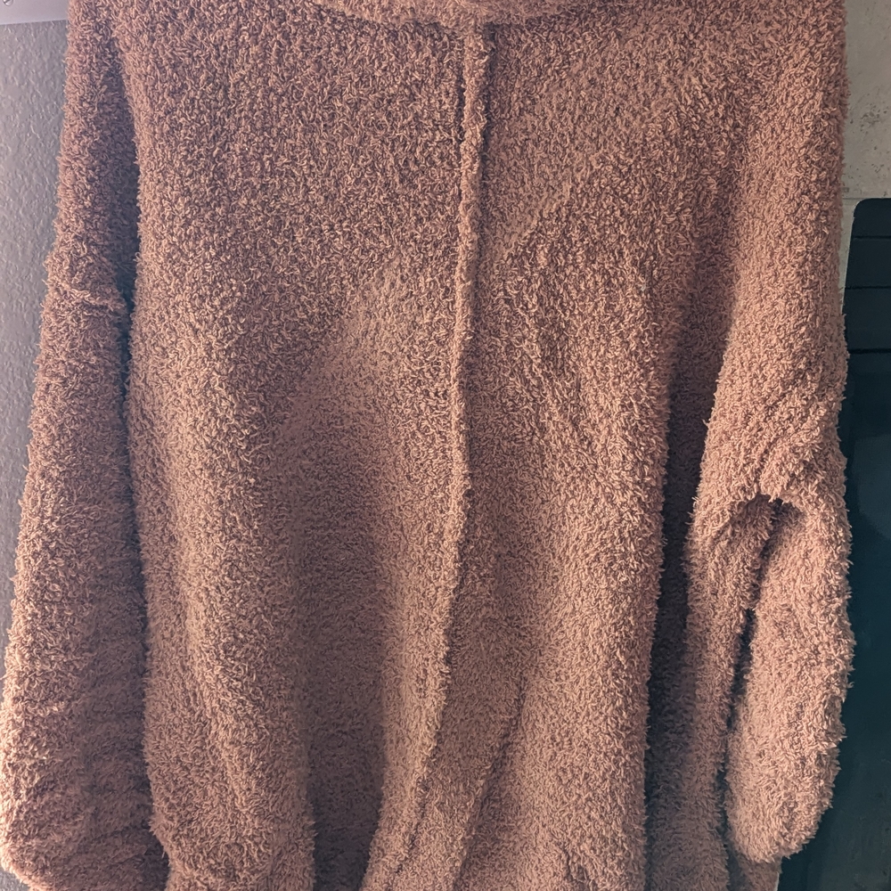 Haptics Brown Fleece Pullover